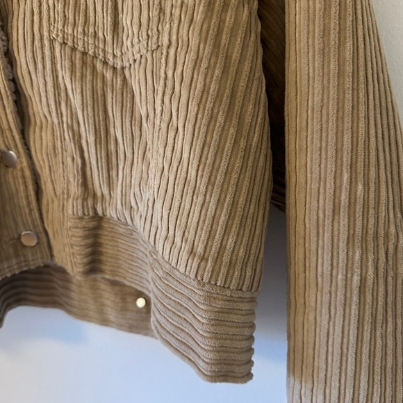 York Street Brown Corduroy Teddy Jacket with Sherpa Lining | Size Small - Picture 3 of 8